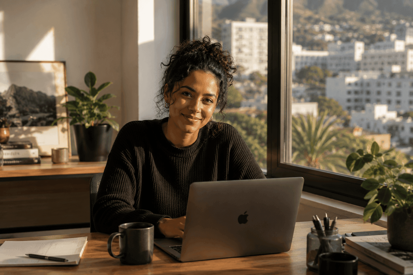 An NPU Labs engineer at a home workstation in Cape Town, ready to reply.
